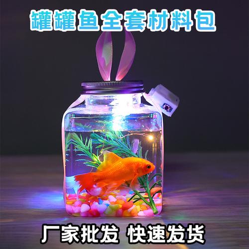 点亮创意生活 五角星罐摆摊发光水晶批发泡泡鱼水草彩石灯材料包全解析
